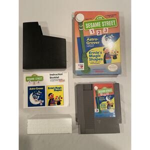 Sesame Street 123 Nintendo NES With Box Manuel Tested In Amazing Condition
